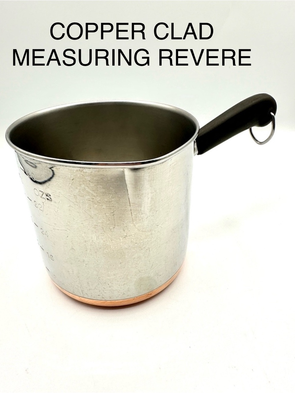 Revere Ware Copper Bottom 5 Cup Measuring Pan with Spout. Vintage 1960s